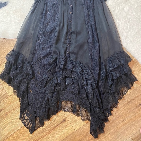 black Free People whimsigoth tunic dress or mini-dress - Picture 2 of 6